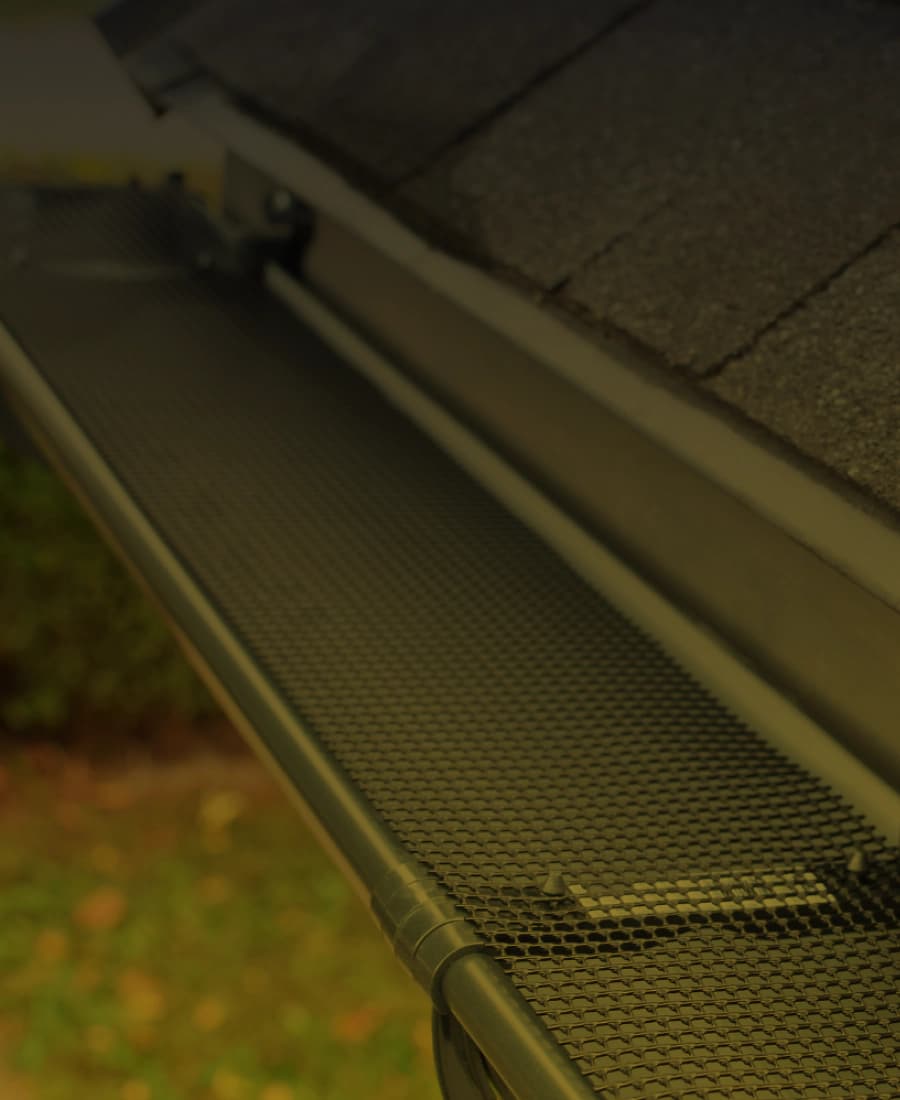 Perforated gutter guard close view
